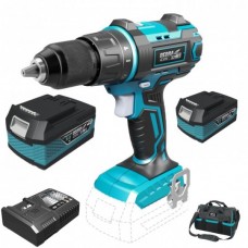 Dedra Set Masina de gaurit si insurubat cu percutie SAS+ALL 2 acumulatori Li-Ion 18V 5.0Ah incarcator rapid 125W si geanta
